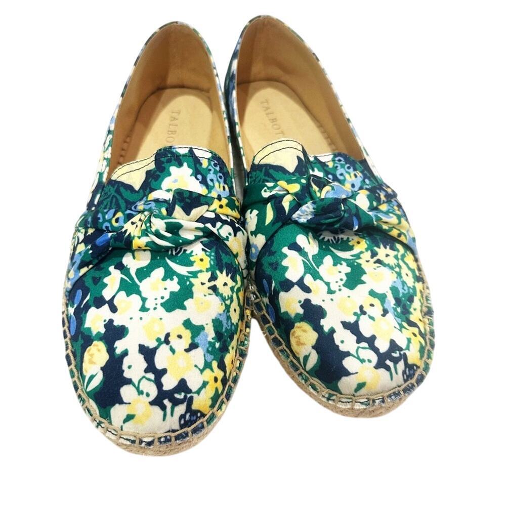 Talbot Floral Espadrilles sz 9.5 Izzy Knot Butterfly Garden Shoes